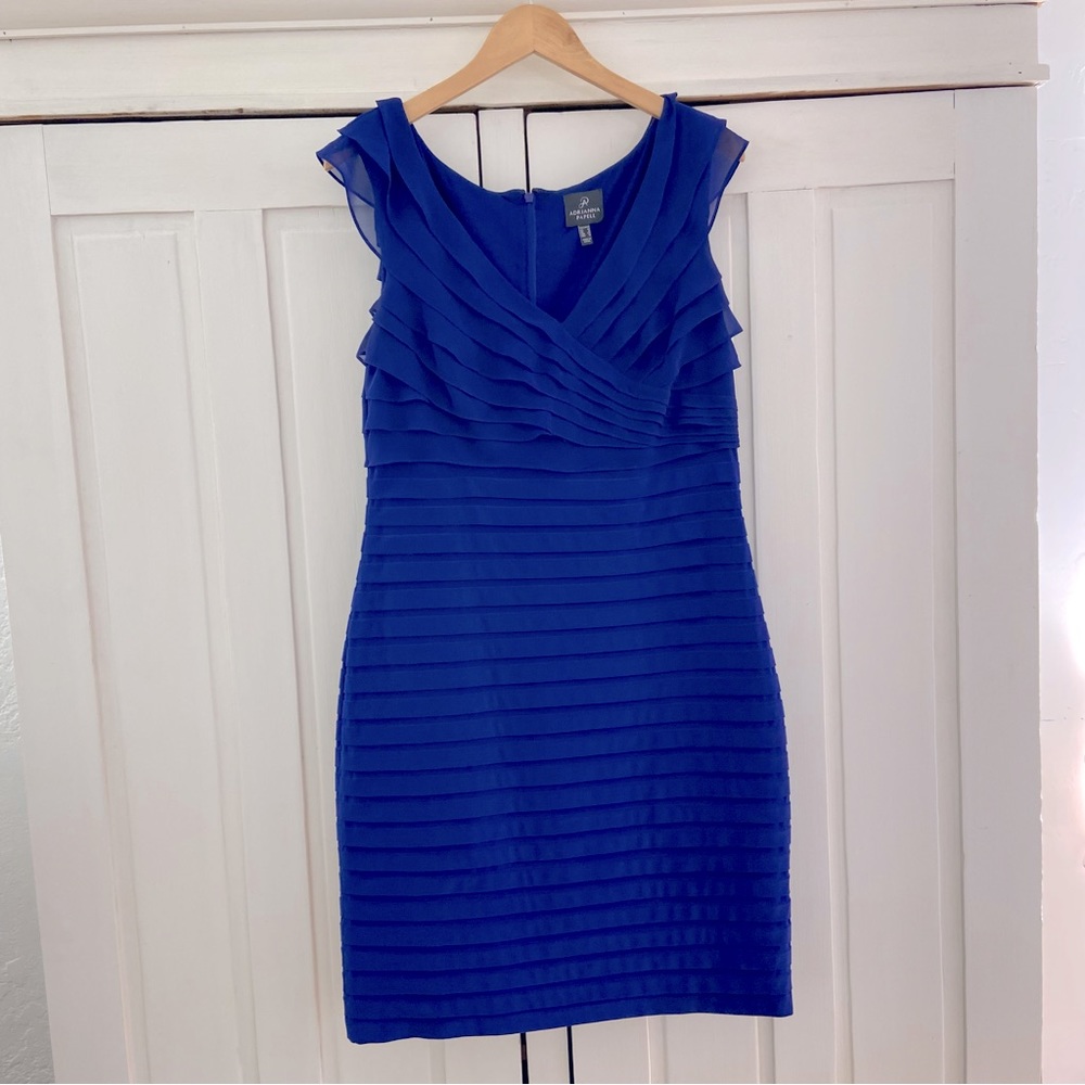 Adrianna Papell shutter pleat cocktail dress